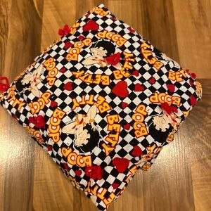 Vintage Betty Boop Checkered Throw Blanket  “38x25”